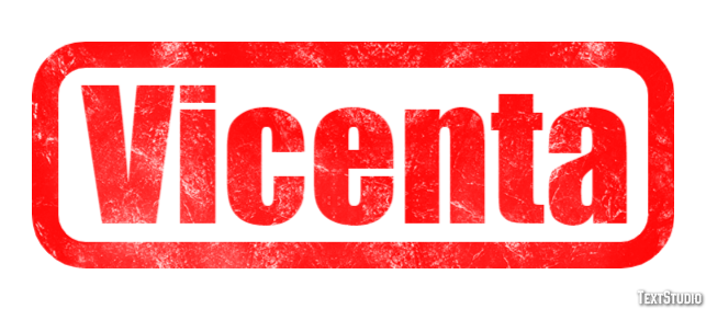 Vicenta Efecto de texto