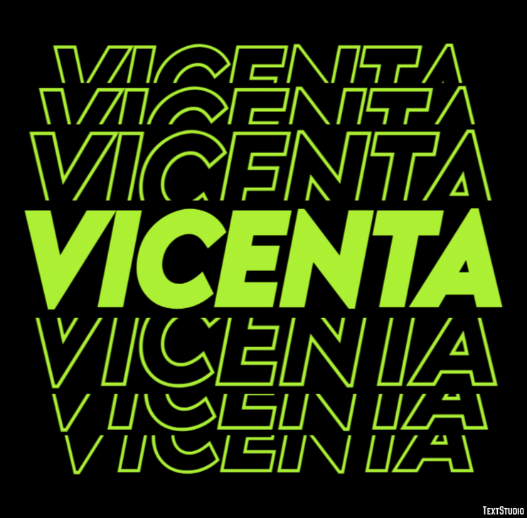 Vicenta Efecto de texto