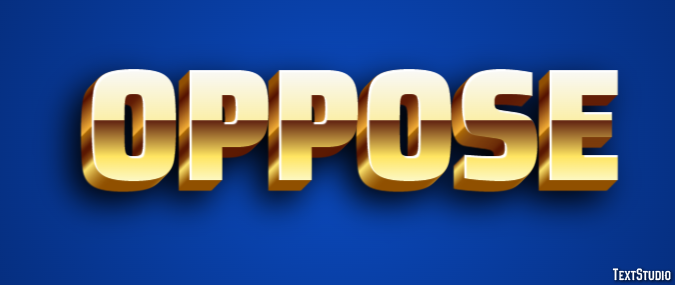 Oppose Texteffekt