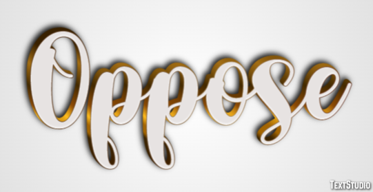 Oppose Texteffekt
