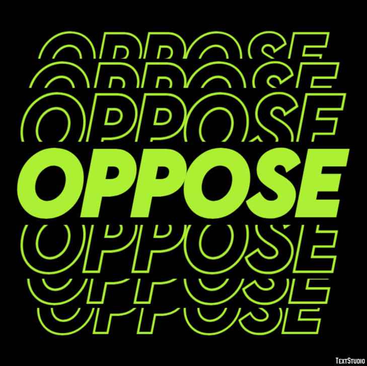 Oppose Texteffekt