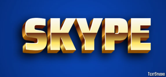 Skype Эффект текста