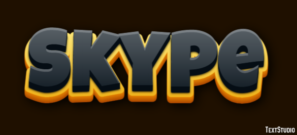 Skype Эффект текста