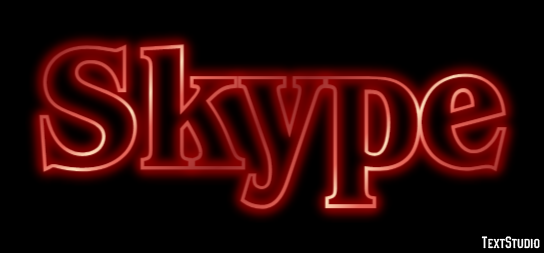 Skype Text effect