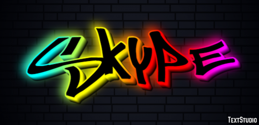 Skype Text effect
