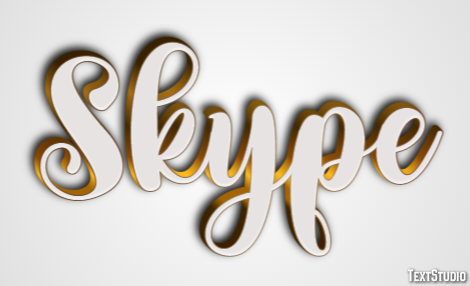Skype Text effect