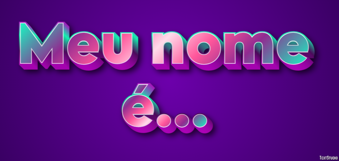 Meu nome é... Efeito do texto