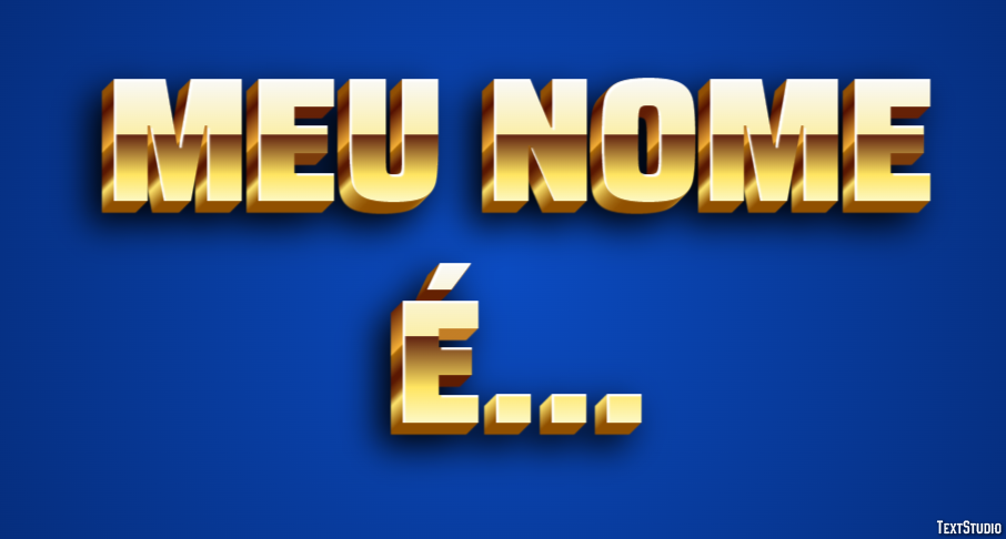 Meu nome é... Efeito do texto