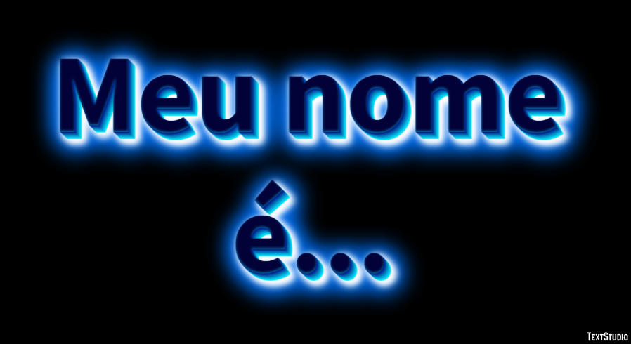 Meu nome é... Efeito do texto