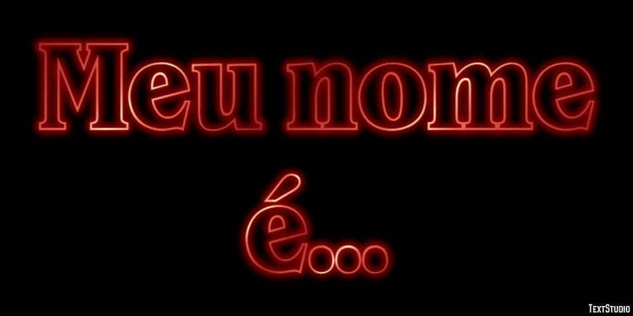 Meu nome é... Efeito do texto