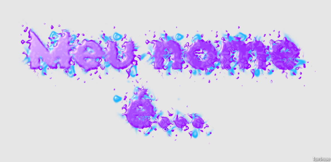 Meu nome é... Efeito do texto