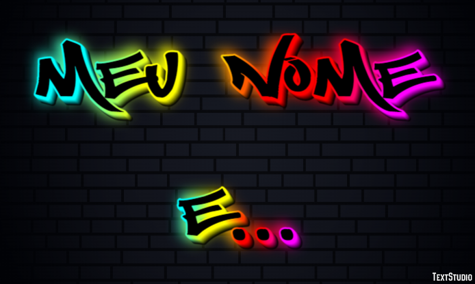 Meu nome é... Efeito do texto