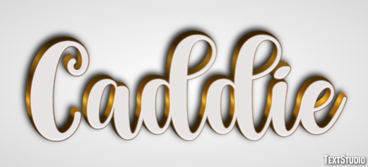 Caddie Text effect