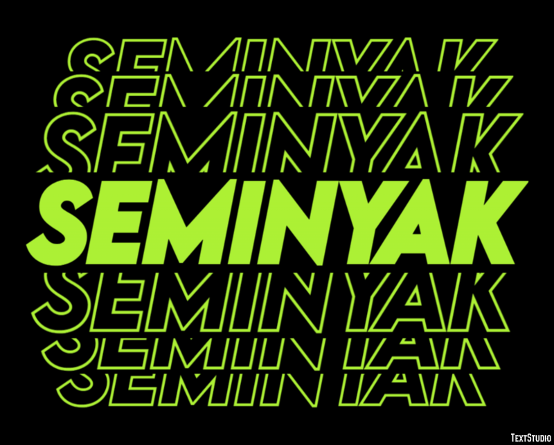 Seminyak Efekt tekstowy