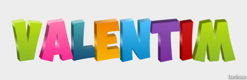 Valentim Text effect