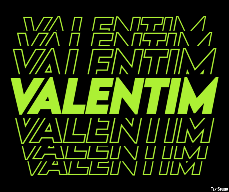 Valentim Text effect