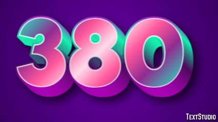 380 Text Effect