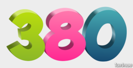 380 Text Effect