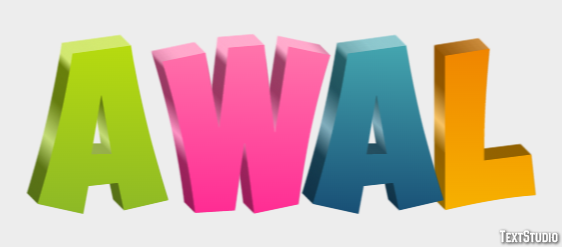 Awal Text effect