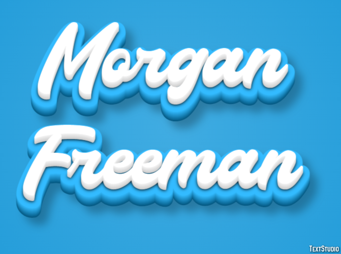 Morgan Freeman Effet de Texte