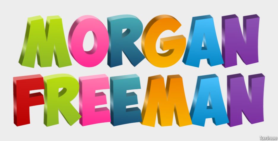 Morgan Freeman Effet de Texte