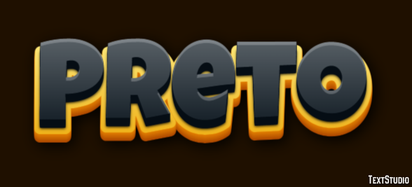 Preto Efecto de Texto