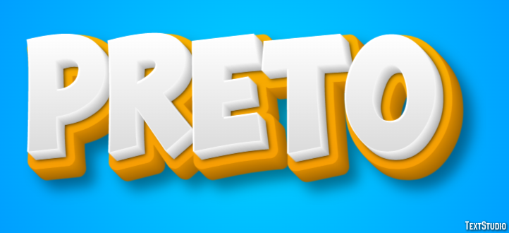 Preto Efecto de Texto