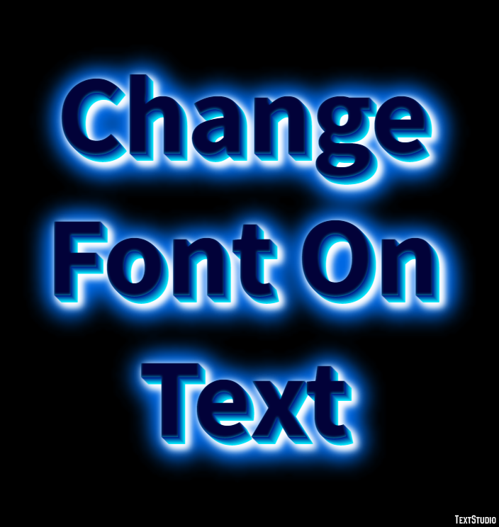 Change Font On Text テキスト効果