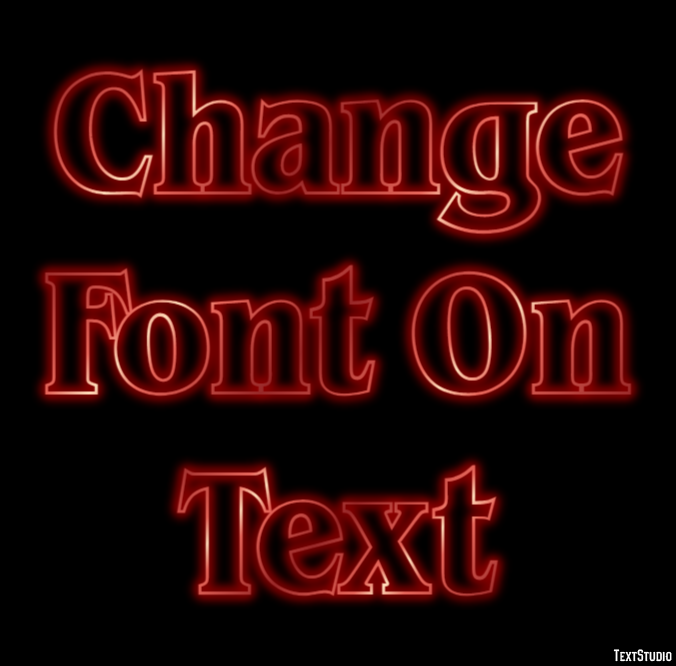 Change Font On Text テキスト効果