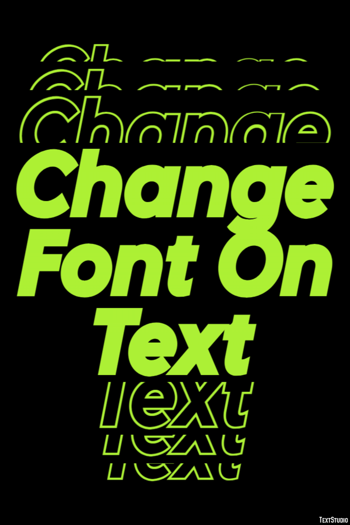 Change Font On Text テキスト効果