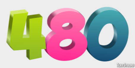 480 テキスト効果