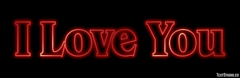 I Love You Efekt tekstowy