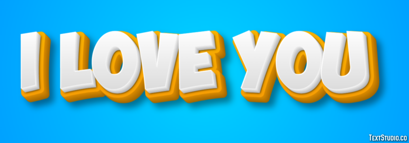 I Love You Efekt tekstowy