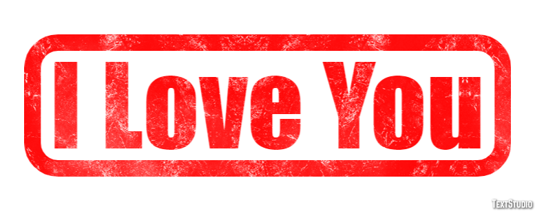 I Love You Efekt tekstowy