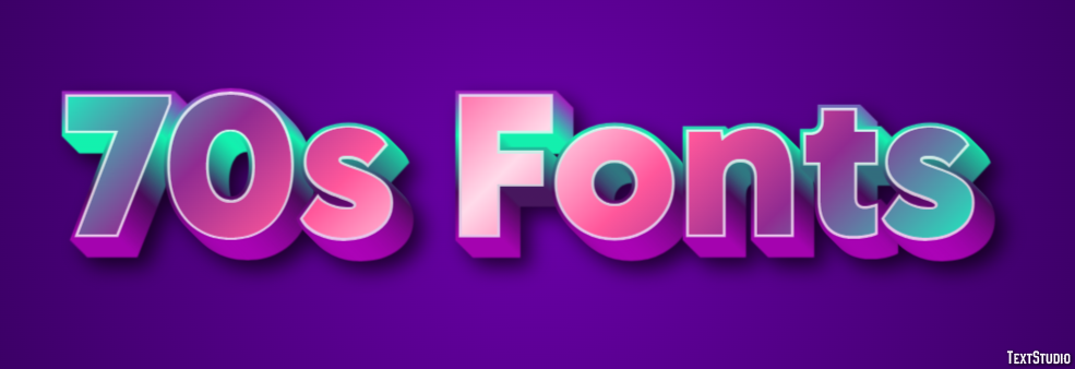 70s Fonts Text Effect