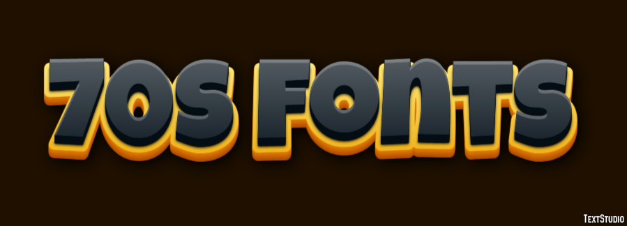 70s Fonts Text Effect