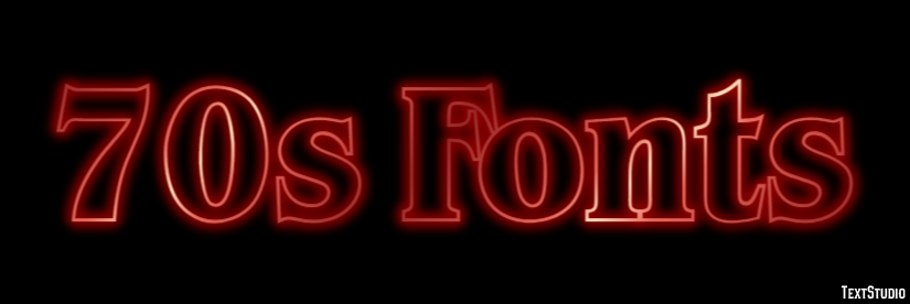 70s Fonts Text Effect