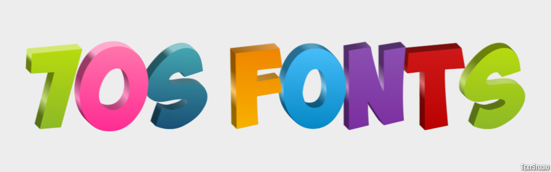 70s Fonts Text Effect