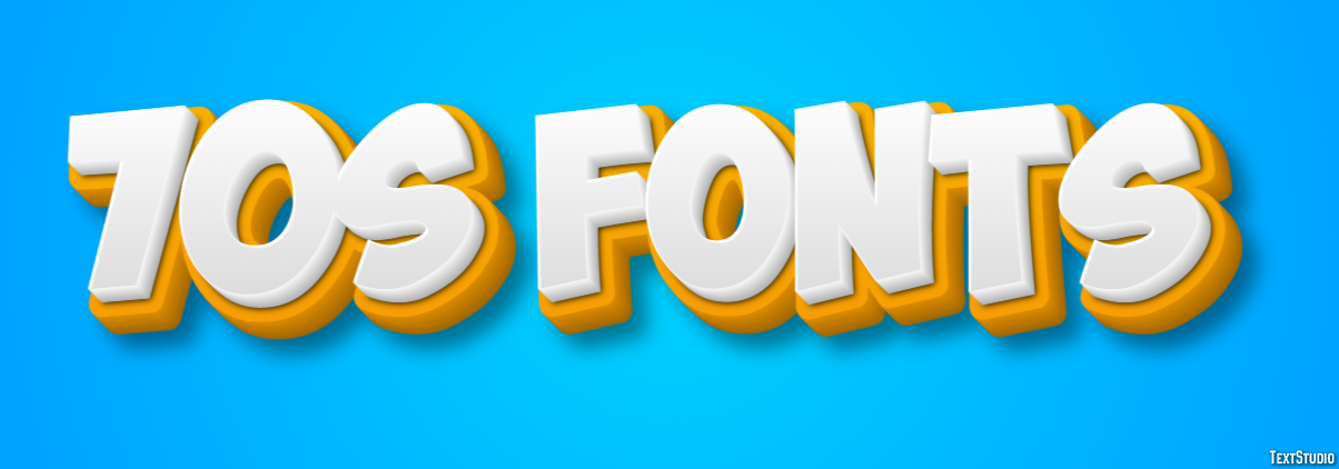 70s Fonts Text Effect