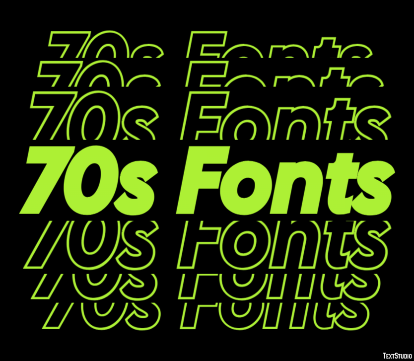 70s Fonts Text Effect