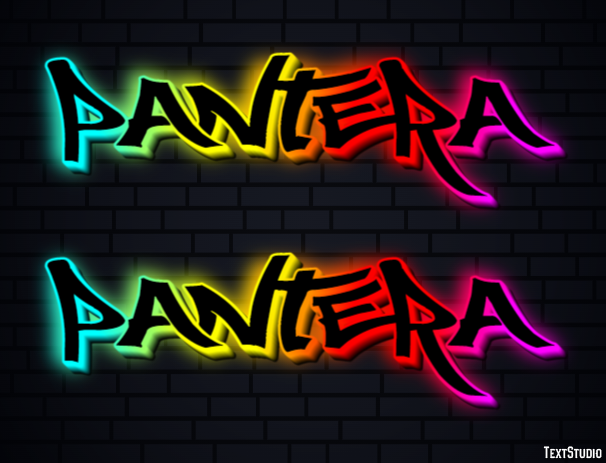 пантера pantera Эффект текста