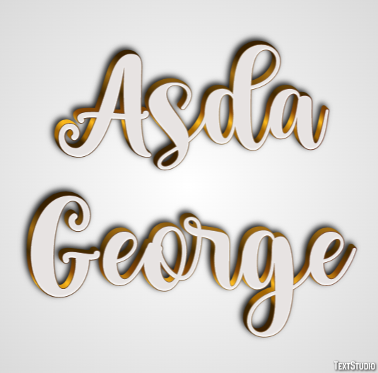 Asda George Effetto testo