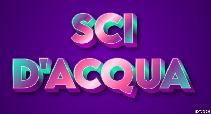 Sci d'acqua Text effect