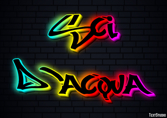 Sci d'acqua Text effect