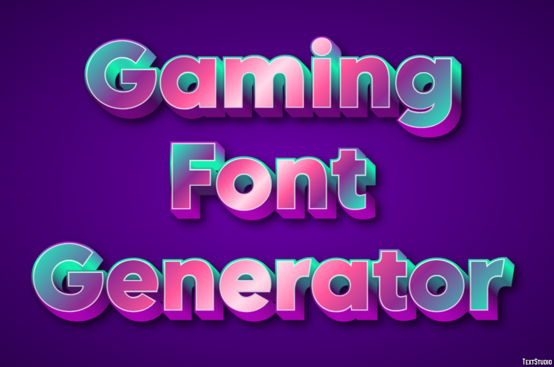 Gaming Font Generator Effetto testo