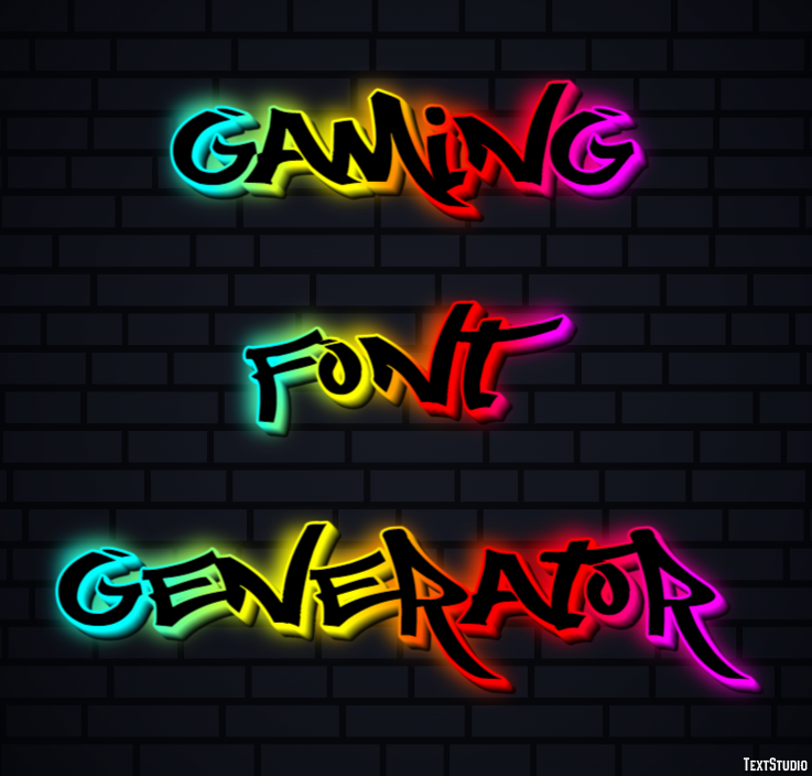 Gaming Font Generator Effetto testo