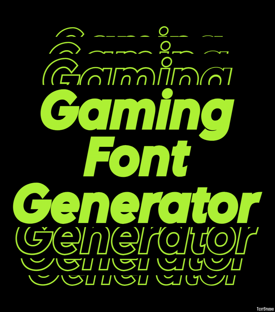 Gaming Font Generator Effetto testo