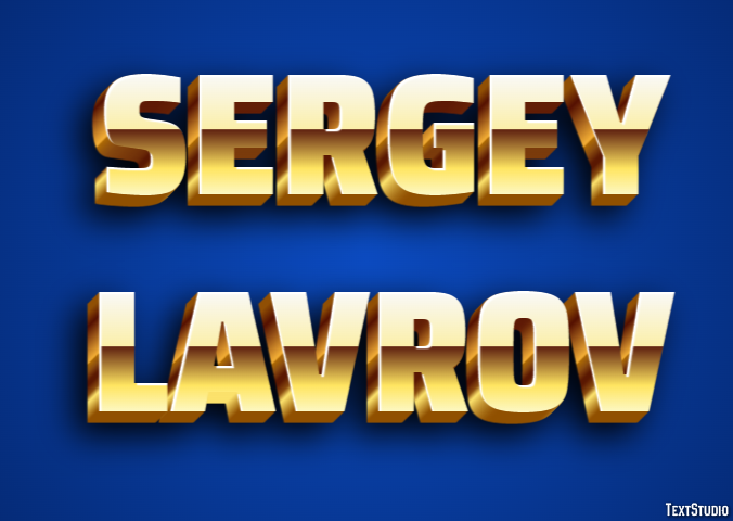 Sergey Lavrov Text Effect