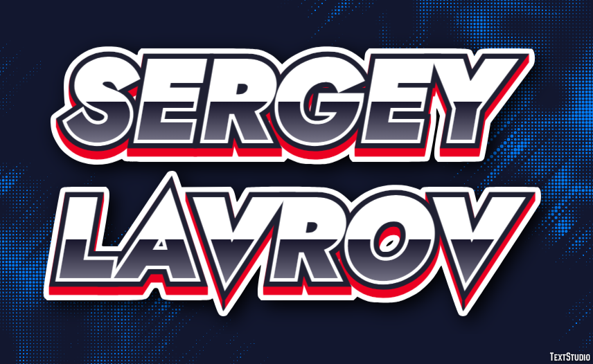 Sergey Lavrov Efeito de texto