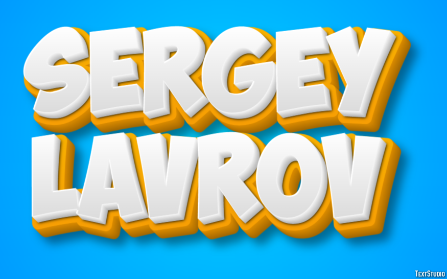 Sergey Lavrov Text Effect
